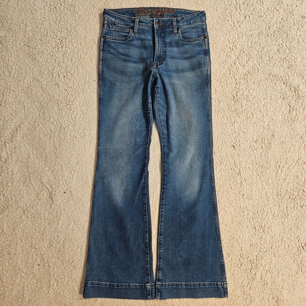 Wrangler Retro Bailey Jeans High Rise Trouser Bootcut Flare Cowgirl Womens M 10